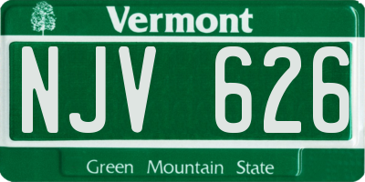 VT license plate NJV626