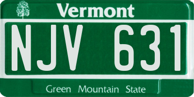 VT license plate NJV631