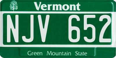VT license plate NJV652
