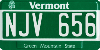 VT license plate NJV656