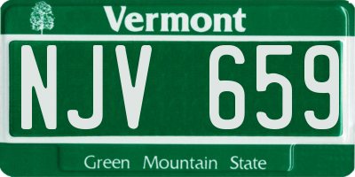 VT license plate NJV659