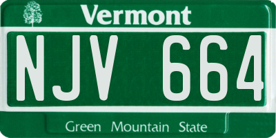 VT license plate NJV664