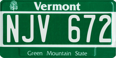 VT license plate NJV672