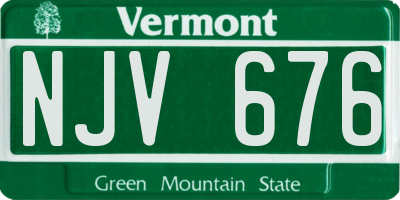 VT license plate NJV676
