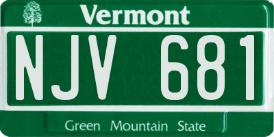 VT license plate NJV681