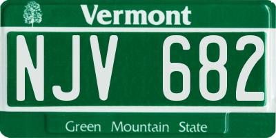 VT license plate NJV682