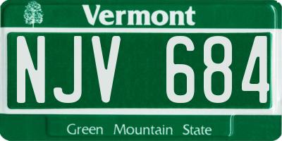VT license plate NJV684
