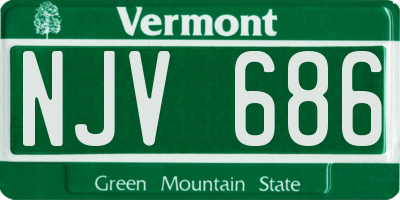 VT license plate NJV686