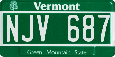 VT license plate NJV687