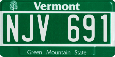 VT license plate NJV691