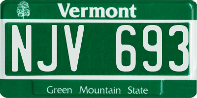 VT license plate NJV693