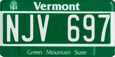 VT license plate NJV697