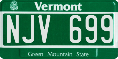 VT license plate NJV699