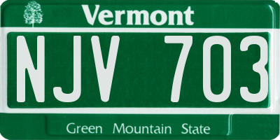 VT license plate NJV703