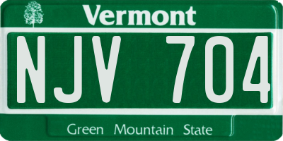 VT license plate NJV704