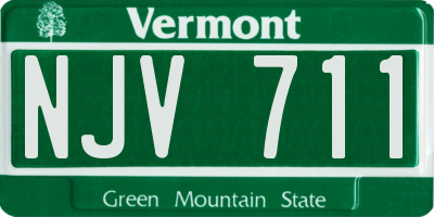 VT license plate NJV711