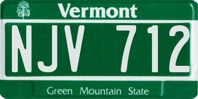 VT license plate NJV712
