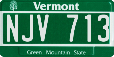 VT license plate NJV713