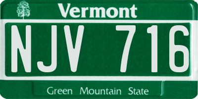VT license plate NJV716