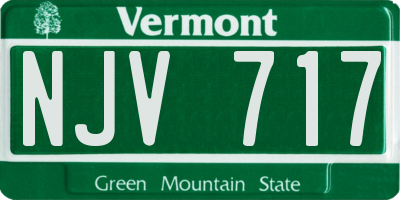 VT license plate NJV717