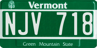 VT license plate NJV718