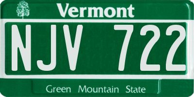 VT license plate NJV722