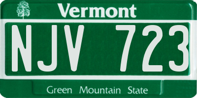 VT license plate NJV723