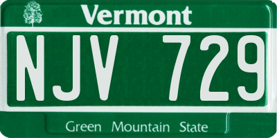 VT license plate NJV729