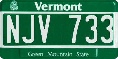 VT license plate NJV733