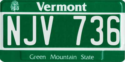 VT license plate NJV736