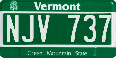 VT license plate NJV737