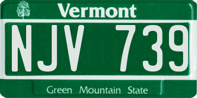 VT license plate NJV739