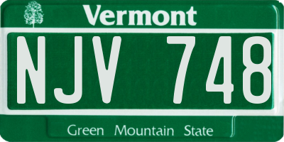 VT license plate NJV748