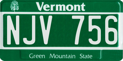 VT license plate NJV756