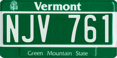 VT license plate NJV761
