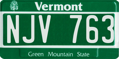 VT license plate NJV763
