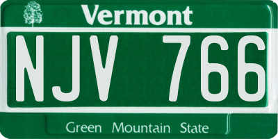 VT license plate NJV766