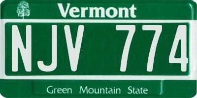 VT license plate NJV774