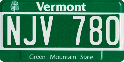 VT license plate NJV780