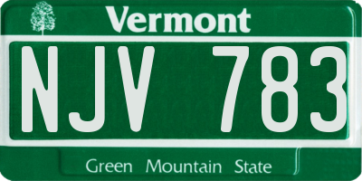 VT license plate NJV783