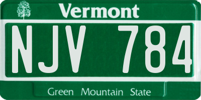 VT license plate NJV784
