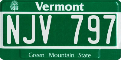 VT license plate NJV797