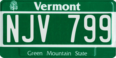 VT license plate NJV799