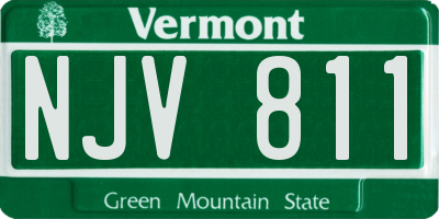 VT license plate NJV811