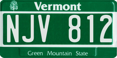 VT license plate NJV812