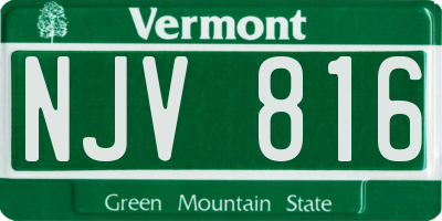 VT license plate NJV816