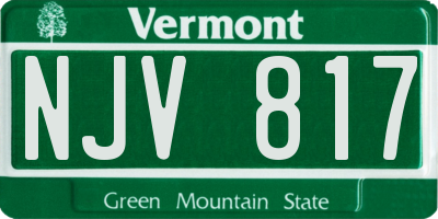 VT license plate NJV817