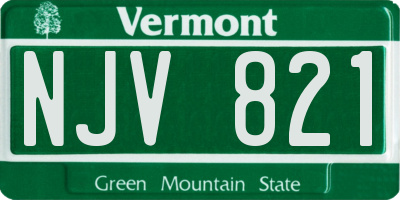 VT license plate NJV821