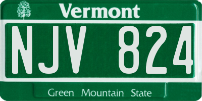 VT license plate NJV824
