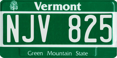 VT license plate NJV825